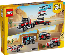 Load image into Gallery viewer, LEGO® Creator 31146 Flatbed Truck and Helicopter (270 pieces)