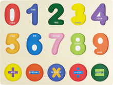 Load image into Gallery viewer, Wooden Numbers Kids&#39; Puzzle (15 pieces)