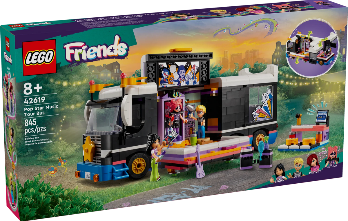 LEGO® Friends 42619 Pop Star Music Tour Bus (845 pieces) – AESOP'S