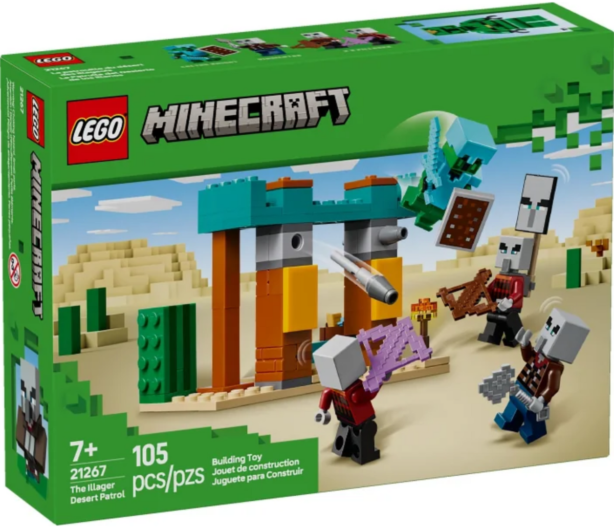 レザエル デッキ LEGO® Minecraft 21267 The Illegal Desert Patrol (105 pieces
