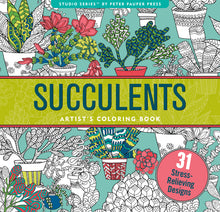 Load image into Gallery viewer, Succulents (Artist&#39;s Coloring Book)