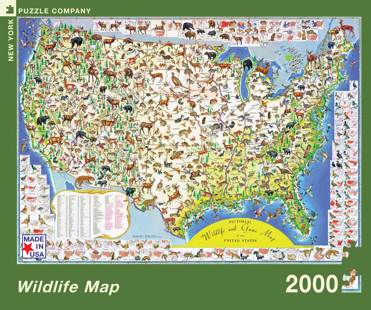 Wildlife Map – New York Puzzle Company