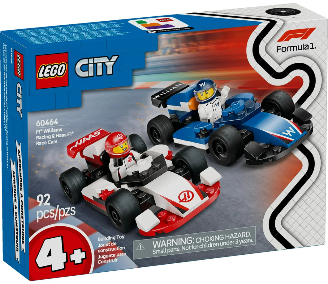 LEGO® CITY 60464 F1® Williams Racing & Haas F1® Cars (92 pieces)