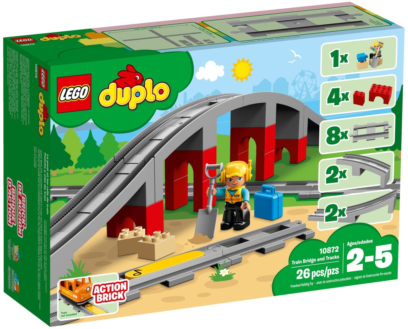 LEGO® DUPLO® 10872 Train Tracks and Bridge (26 pieces) – AESOP'S FABLE