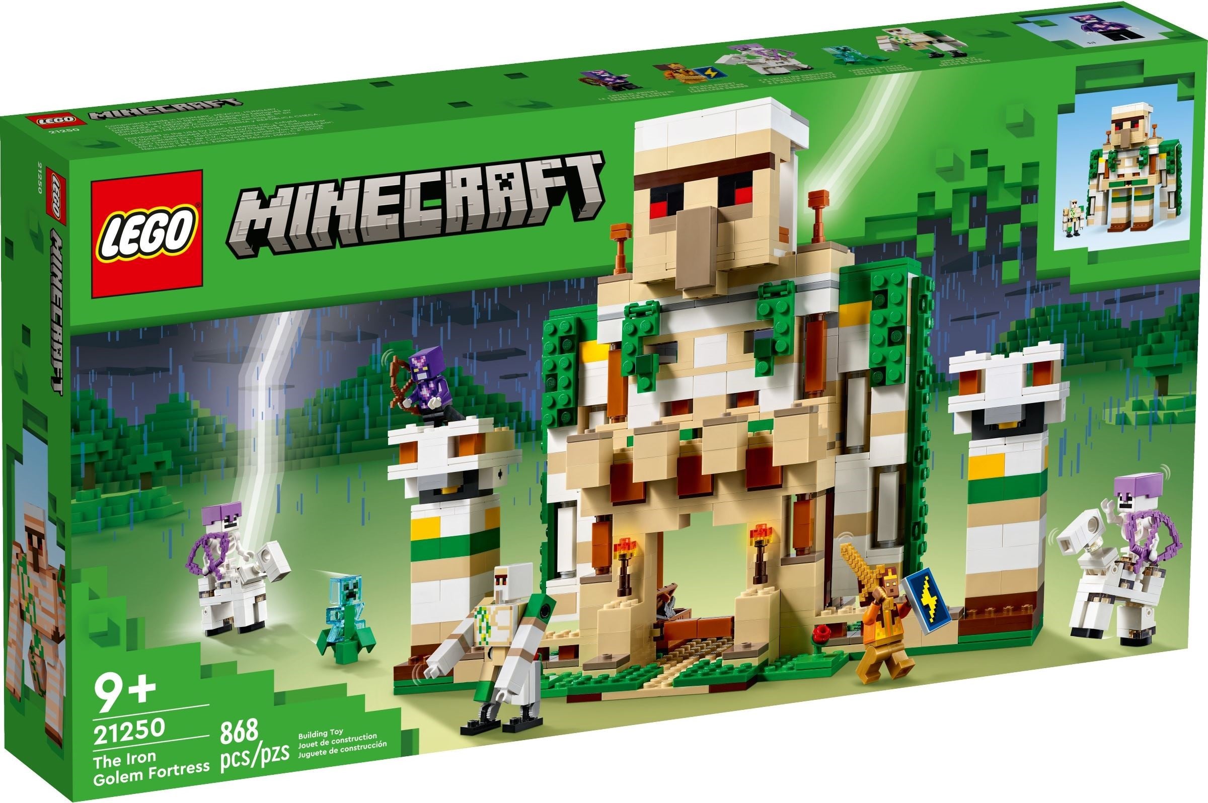 LEGO® Minecraft 21250 The Iron Golem Fortress (868 pieces