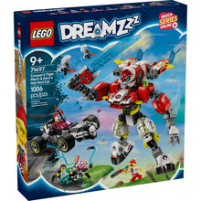 Load image into Gallery viewer, LEGO® DreamZzz™ 71497 Cooper&#39;s Tiger Mech &amp; Zero&#39;s Hot Rod Car (1006 pieces)