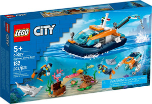 LEGO® CITY 60377 Explorer Diving Boat (182 pieces)