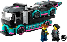 Load image into Gallery viewer, LEGO® CITY 60406 Race Car and Car Carrier Truck (328 pieces)