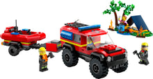 Load image into Gallery viewer, LEGO® CITY 60412 4x4 Fire Truck with Rescue Boat (301 pieces)
