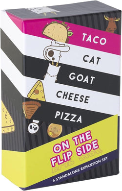 Taco Cat Goat Cheese Pizza On the Flip Side Card Game