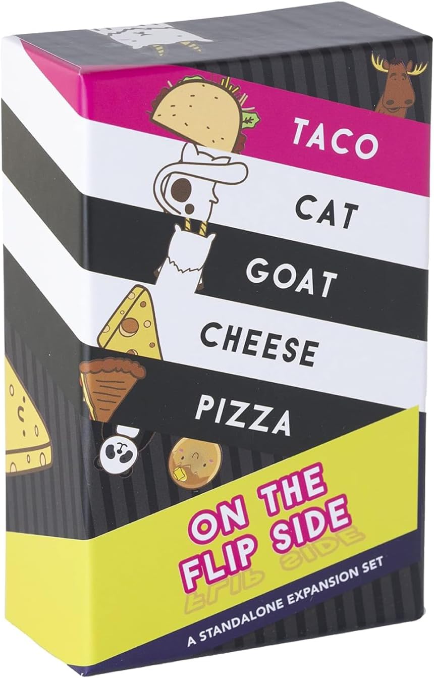 Taco Cat Goat Cheese Pizza On the Flip Side Card Game