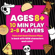 Load image into Gallery viewer, Taco Cat Goat Cheese Pizza On the Flip Side Card Game