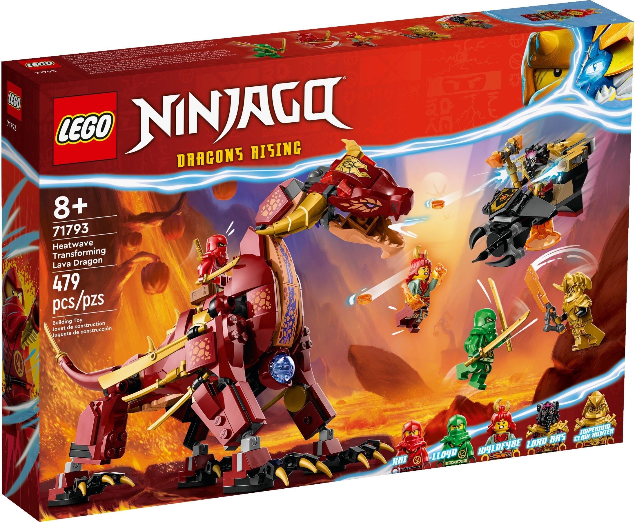 LEGO® Ninjago 71793 Heatwave Transforming Lava Dragon (479 pieces