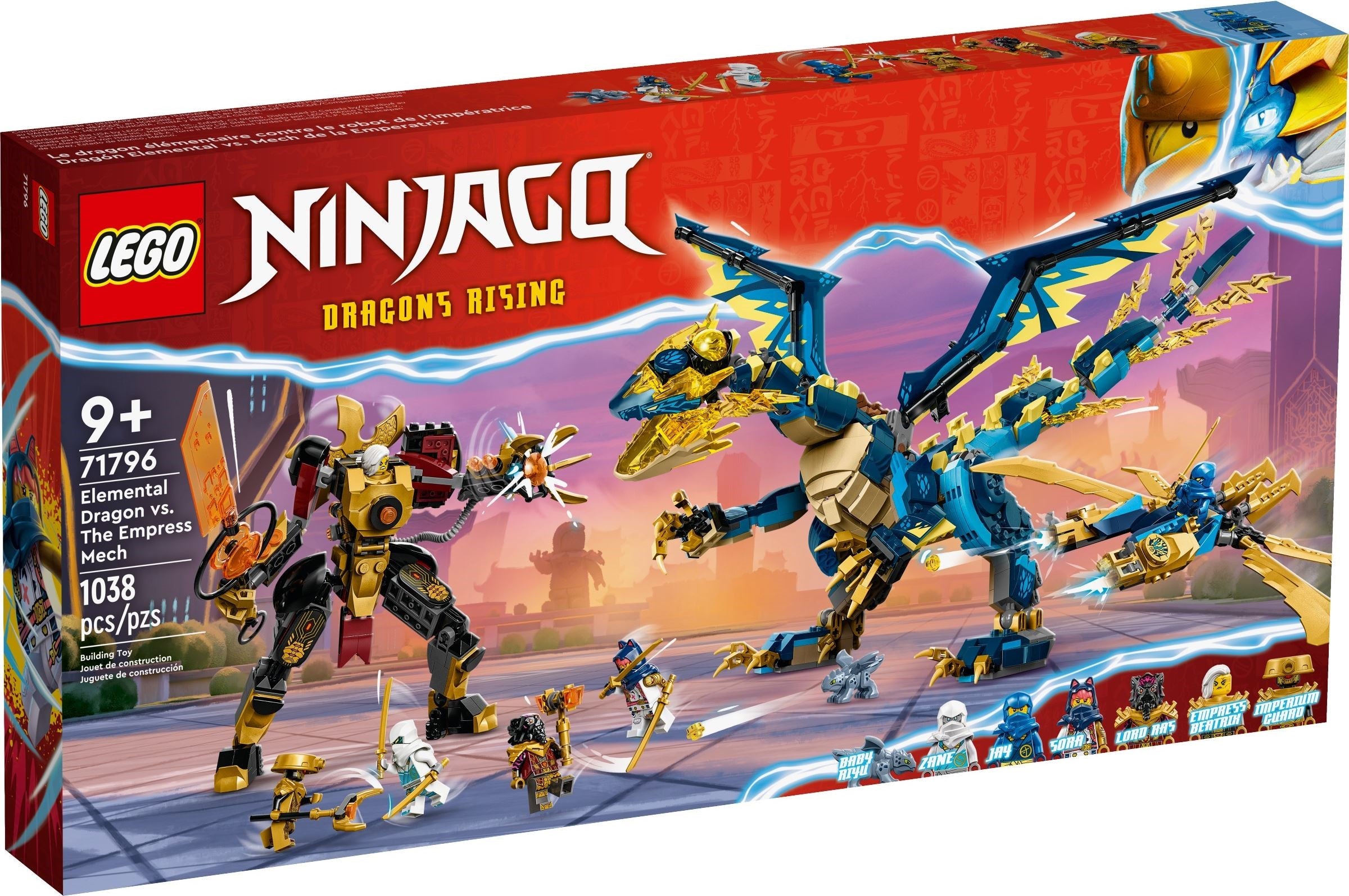 LEGO® Ninjago 71796 Elemental Dragon vs. The Empress Mech (1038
