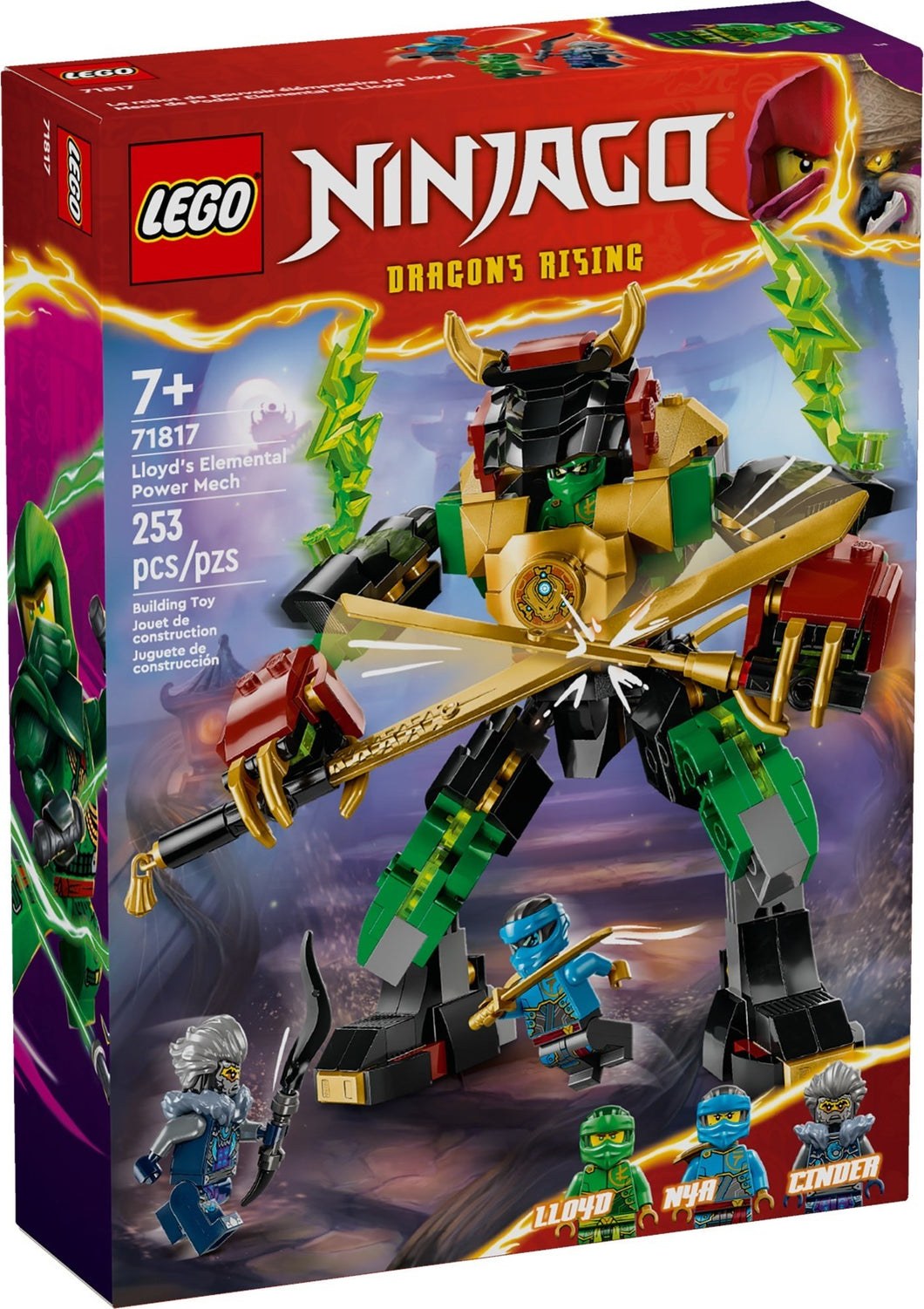 LEGO® Ninjago 71817 Lloyd's Elemental Power Mech (253 pieces)