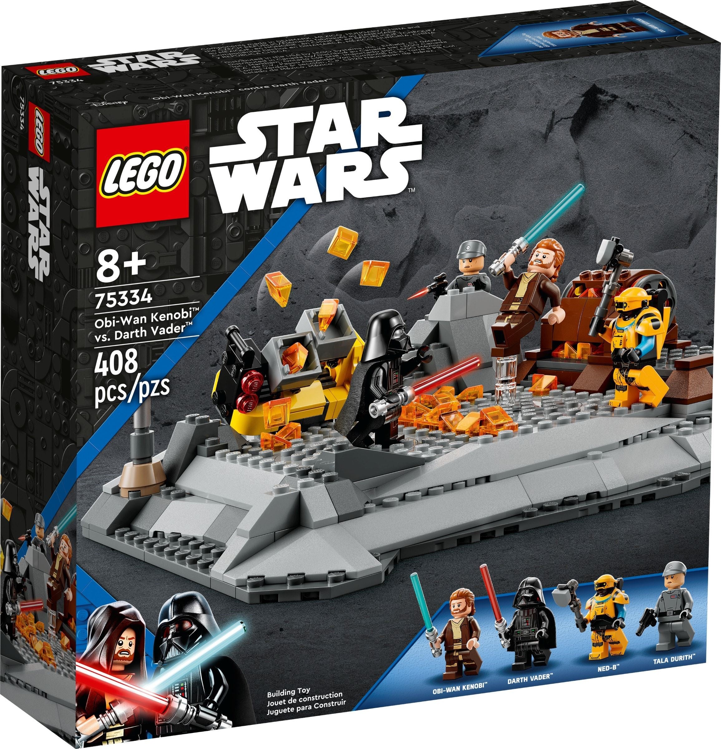 つこ４点セット LEGO® Star Wars™ 75334 Obi-Wan Kenobi vs. Darth Vader (408 pieces