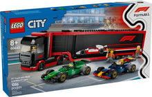 Load image into Gallery viewer, LEGO® CITY 60445 F1® Truck with RB20 &amp; AMR24 F1® Cars (1086 pieces)