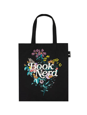 Book Nerd Floral Tote Bag