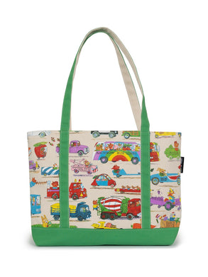 Cars and Trucks and Things That Go Zippered Boat Tote