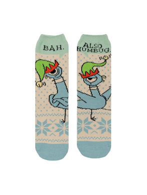 Don't Let the Pigeon Drive the Sleigh Cozy Socks (Adult)