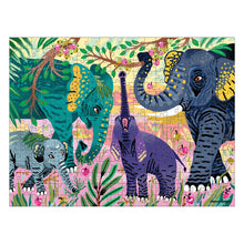 Load image into Gallery viewer, Asian Elephants Endangered Species Puzzle (300 pieces)