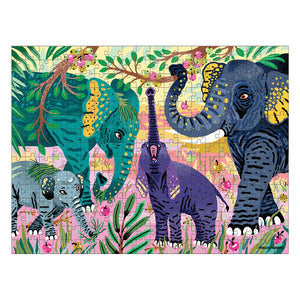 Asian Elephants Endangered Species Puzzle (300 pieces)