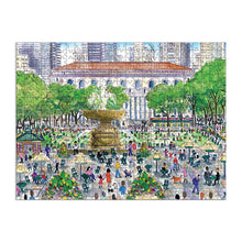 Load image into Gallery viewer, Michael Storrings Springtime at the Library 2-Sided Puzzle (500 pieces)