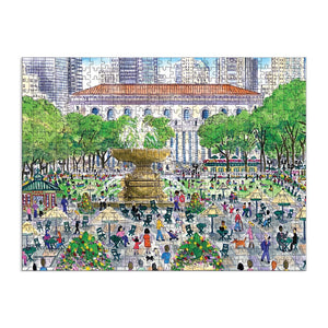 Michael Storrings Springtime at the Library 2-Sided Puzzle (500 pieces)