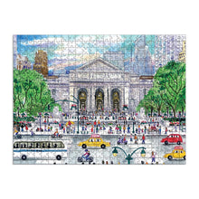 Load image into Gallery viewer, Michael Storrings Springtime at the Library 2-Sided Puzzle (500 pieces)