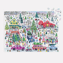 Load image into Gallery viewer, A Day at the Christmas Tree Farm Foil Puzzle (1,000 pieces)