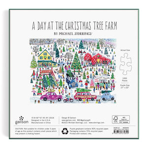 A Day at the Christmas Tree Farm Foil Puzzle (1,000 pieces)