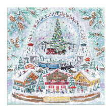 Load image into Gallery viewer, Alpine Village Snowglobe Foil Puzzle (500 pieces)