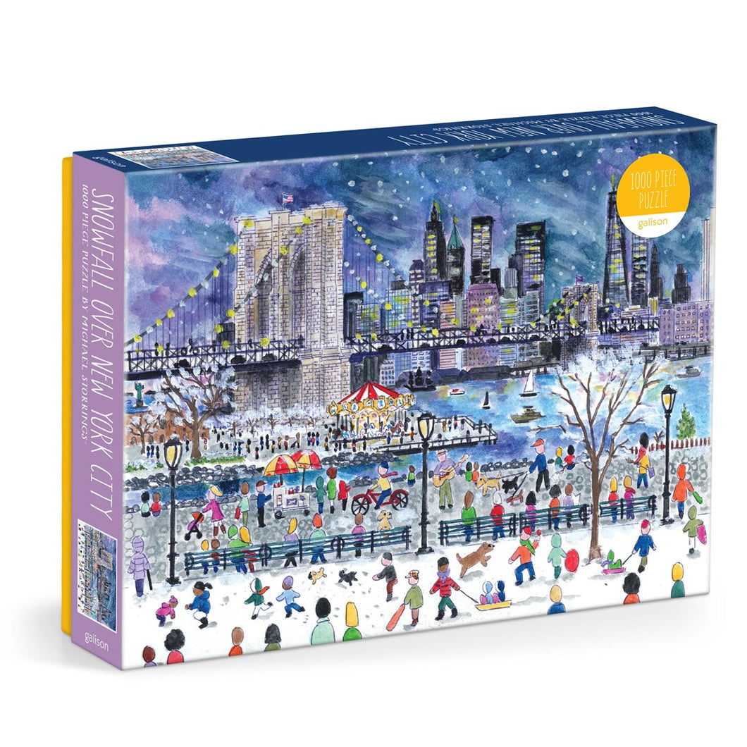 Snowfall Over New York City Puzzle (1000 pieces)
