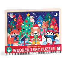 Load image into Gallery viewer, Christmas 12 Piece Wooden Tray Puzzle