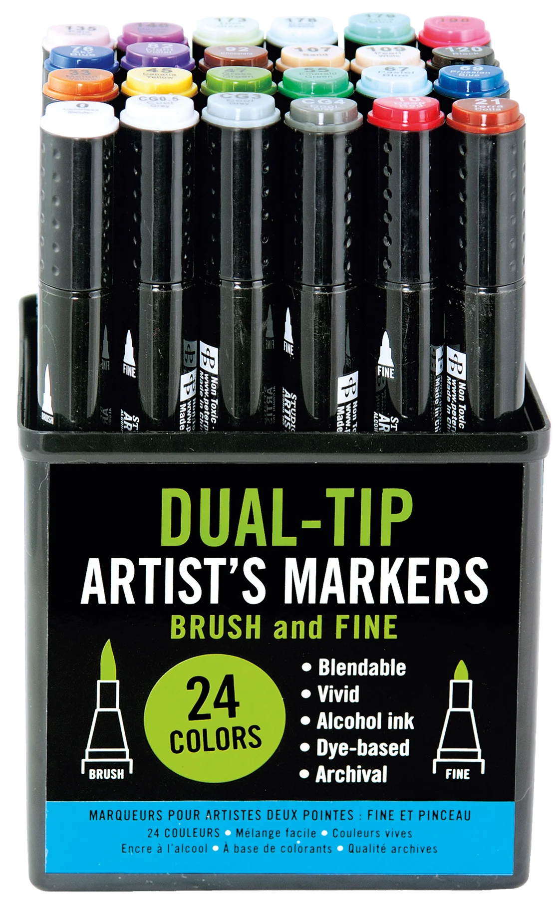 Dual Tip Brush Marker-Alcohol Based- AMK8102FKL - Becreative