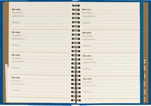 Internet Address and Password Logbook
