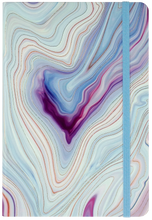 Load image into Gallery viewer, Blue Agate Dot Matrix Notebook