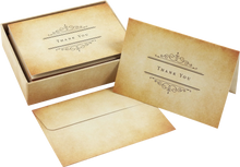 Load image into Gallery viewer, Vintage Parchment Thank You Notes