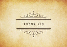 Load image into Gallery viewer, Vintage Parchment Thank You Notes