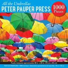 Load image into Gallery viewer, All the Umbrellas Jigsaw Puzzle (1000 pieces)