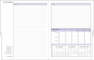 2025 Hydrangeas Family Weekly Planner