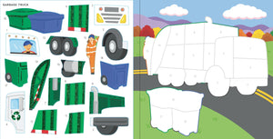 My First Color-by-Sticker Book: Cars, Trucks & Trains