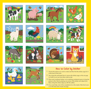 My First Color-by-Sticker Book: Farm Animals