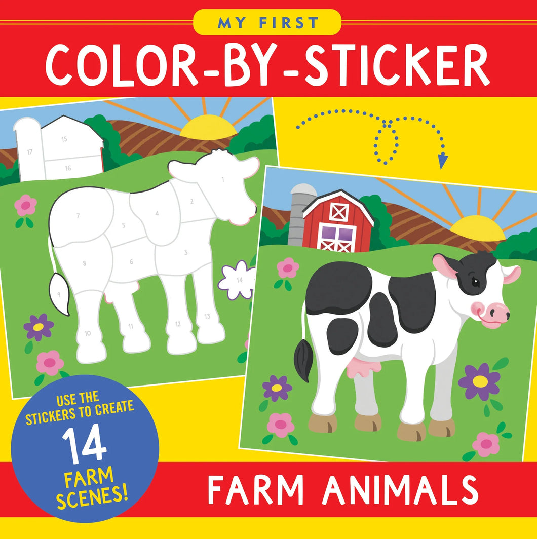 My First Color-by-Sticker Book: Farm Animals