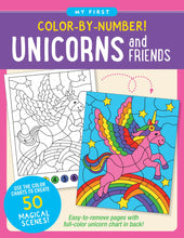 Load image into Gallery viewer, My First Color-by-Number!: Unicorns and Friends