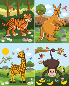 Color with Water - Wild Animals
