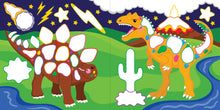 Load image into Gallery viewer, Color-by-Dots Sticker Book: Dinosaurs