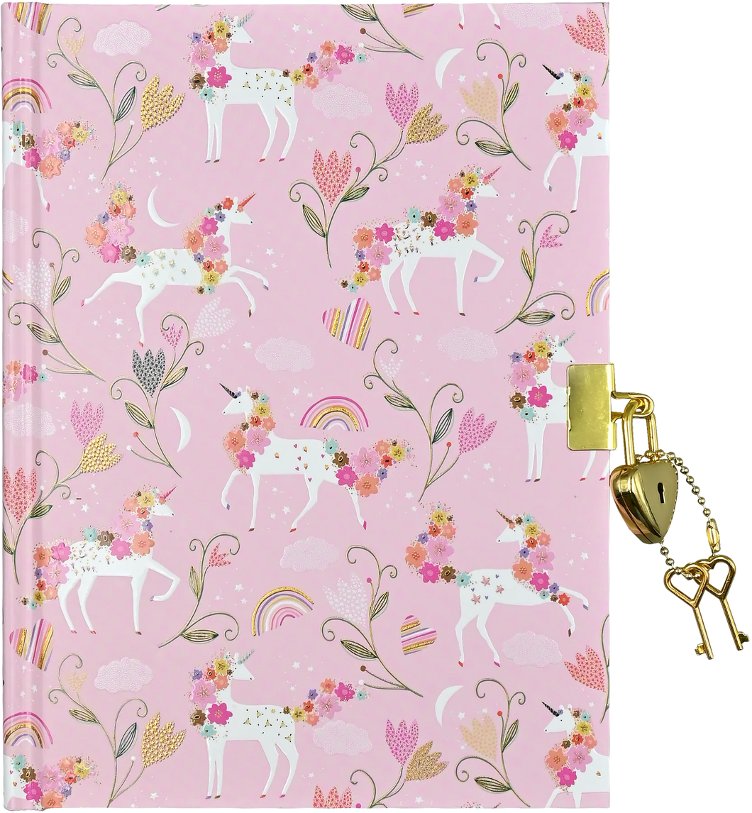 Unicorn Blooms Locking Journal