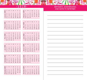 2026-27 Watercolor Garden 2-Year Pocket Planner