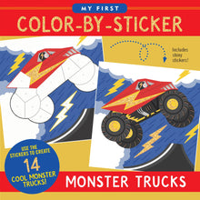 Load image into Gallery viewer, My First Color-by-Sticker Book: Monster Trucks